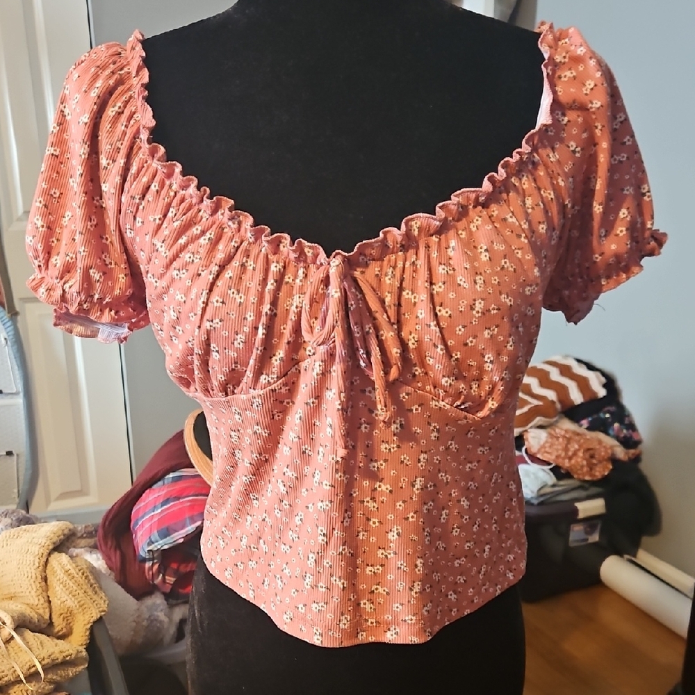 Rue21 Pink Floral Blouse